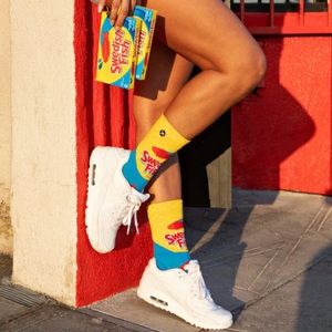 NEW Odd Sox Swedish Fish Unisex Crew Socks Size 8-12
